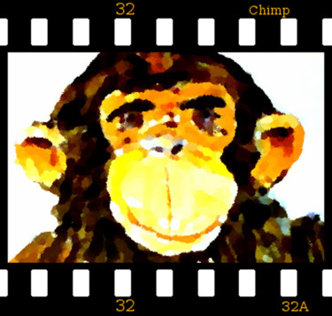 Arte digital titulada "Chimp" por Dieter Hamm, Obra de arte original, Pintura Digital