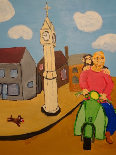 Peinture intitulée "Monzi und Gary, Kle…" par Dieter Hamm, Œuvre d'art originale, Acrylique