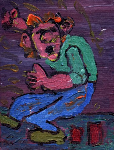 Schilderij getiteld "Tanz den Zorn" door Dieter Hamm, Origineel Kunstwerk, Acryl