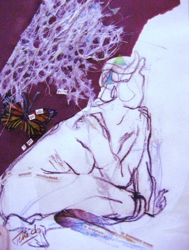 Drawing titled "''L'art qu'elle por…" by Christel Totté, Original Artwork, Other