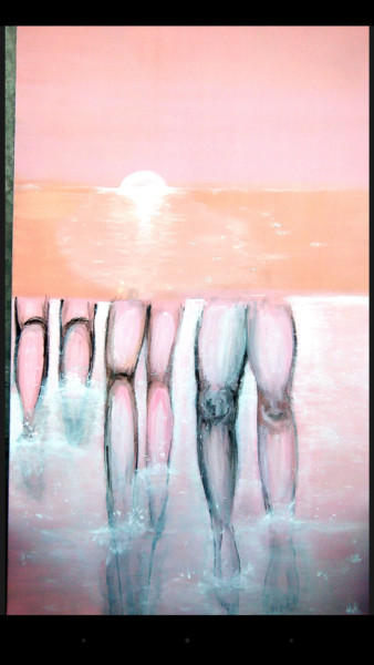 Peinture intitulée ""Conflits"" par Hanaà Sfeir, Œuvre d'art originale, Acrylique Monté sur Châssis en bois