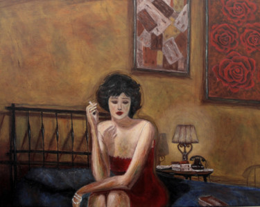 Painting titled "La Notte" by Hana Agić, Original Artwork, Acrylic