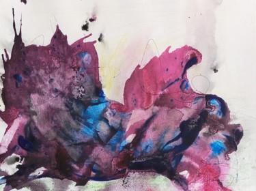 Peinture intitulée "La passion ardente" par Hanae Eloudghyry, Œuvre d'art originale, Acrylique