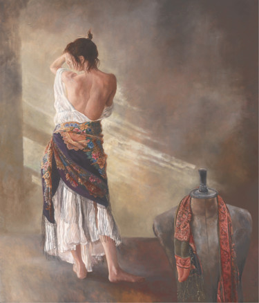 Painting titled "Morning Sun" by Hanan Milner, Original Artwork, Oil