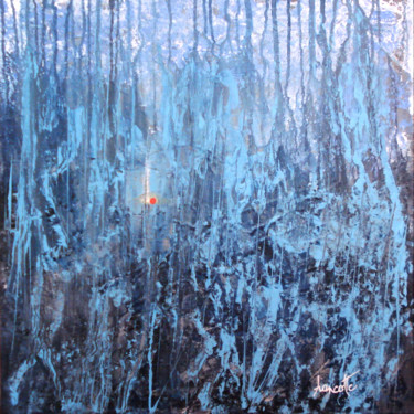 Painting titled "Forêt bleue" by Gilles Hancotte, Original Artwork, Acrylic