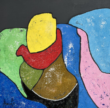 Malerei mit dem Titel "Coeur perdu" von Gilles Hancotte, Original-Kunstwerk, Acryl