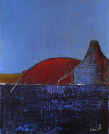 Painting titled "habitat-29" by Gilles Hancotte, Original Artwork, Acrylic