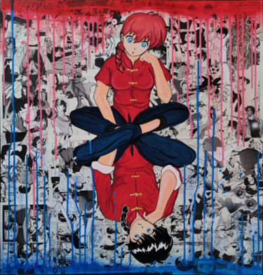 Painting titled "Double Ranma 1/2" by Handfabdream, Original Artwork, Acrylic