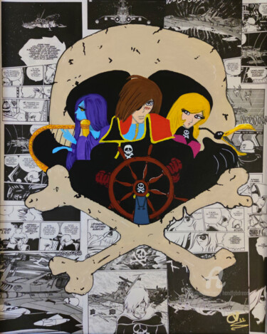 "Corsaire" başlıklı Tablo Handfabdream tarafından, Orijinal sanat, Akrilik Ahşap panel üzerine monte edilmiş