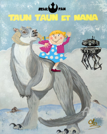 Pintura intitulada "Taun Taun et Nana" por Handfabdream, Obras de arte originais, Acrílico