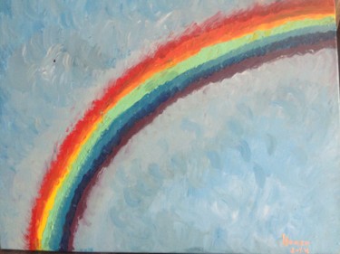 Painting titled "Rainbow" by Hanen Hb, Original Artwork, Acrylic