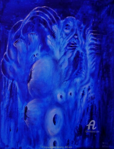 Peinture intitulée "L'écho" par Hang Ribeir, Œuvre d'art originale, Acrylique