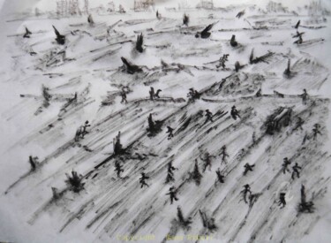 Dessin intitulée "apocalypse" par Hang Ribeir, Œuvre d'art originale, Encre