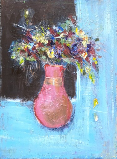 Peinture intitulée "Flowers" par Hani Akhmatova, Œuvre d'art originale, Huile