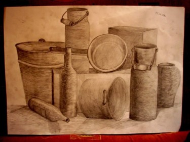 Rysunek zatytułowany „Study's dishes” autorstwa Grzywacz, Oryginalna praca