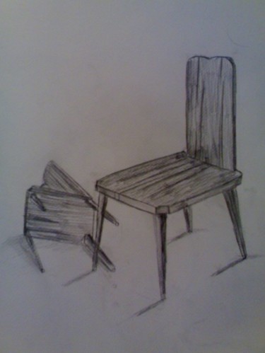 Rysunek zatytułowany „Chairs nex study” autorstwa Grzywacz, Oryginalna praca