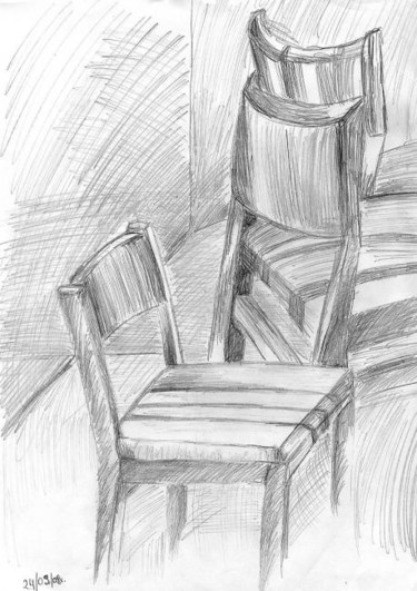 Rysunek zatytułowany „Chairs next part” autorstwa Grzywacz, Oryginalna praca