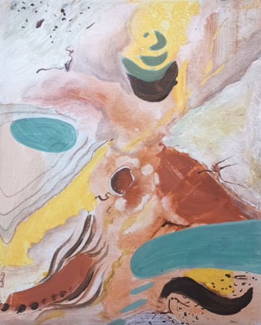 Peinture intitulée "THE EARTH part I" par Hanna Borowska, Œuvre d'art originale, Acrylique Monté sur Carton