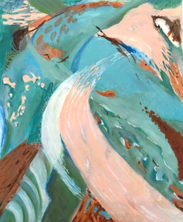 Картина под названием "ON THE CREST OF THE…" - Hanna Borowska, Подлинное произведение искусства, Акрил Установлен на Деревян…