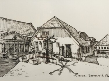 Drawing titled "Barneveld" by Hanna Chervonna, Original Artwork, Marker