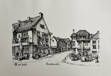 Drawing titled "Dordrecht." by Hanna Chervonna, Original Artwork, Marker