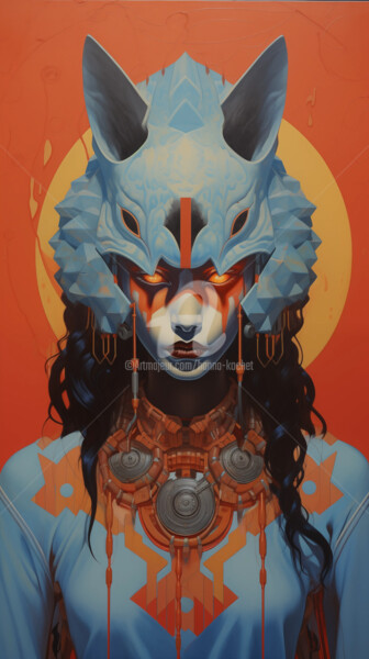 Digital Arts titled "The She-Wolf: A Mys…" by Hanna Kochet, Original Artwork, AI generated image