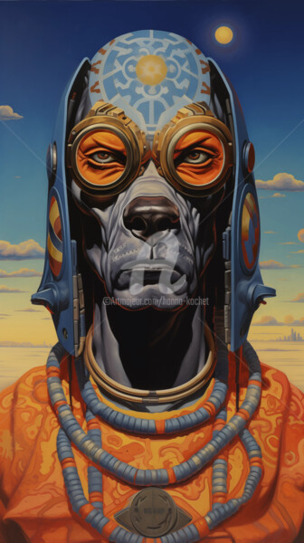 Arts numériques intitulée "Snoop Dog" par Hanna Kochet, Œuvre d'art originale, Image générée par l'IA