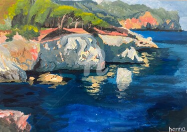 Peinture intitulée "Crimean coast" par Hanna Kochet, Œuvre d'art originale, Gouache