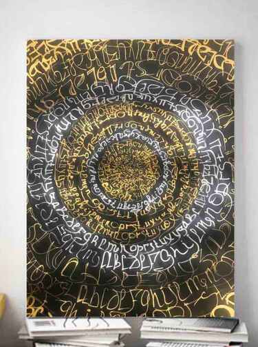 Schilderij getiteld "S e c r e t" door Khanna Mara, Origineel Kunstwerk, Silverpoint