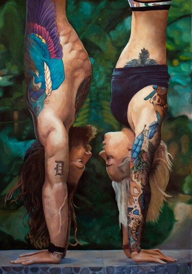 Painting titled "Daniel and Sara" by Hanna Melekhavets, Original Artwork, Oil