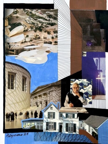 Collages titled "The Architect" by Hanna Potapenko, Original Artwork, Collages