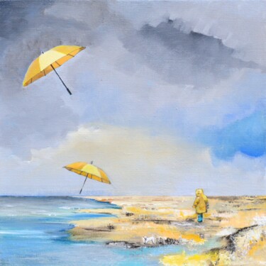 Schilderij getiteld "It,s a rainy day" door Hanneke Pereboom, Origineel Kunstwerk, Acryl