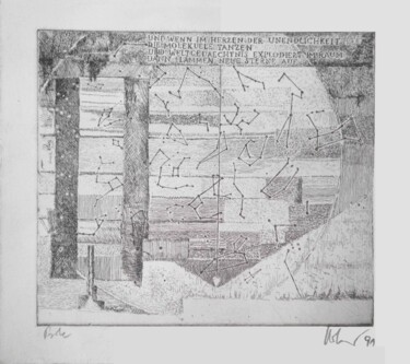 Gravures & estampes intitulée ""Sternzeichen", 1991" par Hannes Hofstetter, Œuvre d'art originale, Gravure