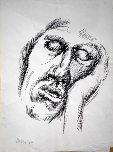 Zeichnungen mit dem Titel "Gesichtsausdruck, f…" von Hannes Hofstetter, Original-Kunstwerk, Tinte