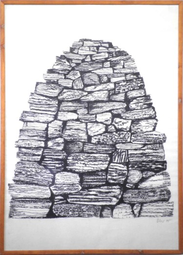 Desenho intitulada ""Tumulus", 1994 Koh…" por Hannes Hofstetter, Obras de arte originais, Carvão