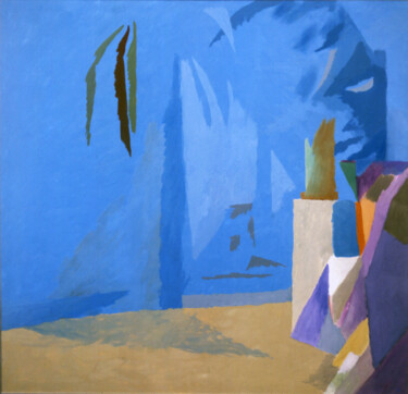 Pittura intitolato ""Palme",1981" da Hannes Hofstetter, Opera d'arte originale, Olio