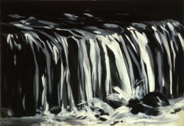 Painting titled ""Wasserfall", 1976" by Hannes Hofstetter, Original Artwork, Acrylic