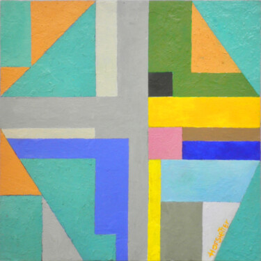 Malerei mit dem Titel ""green modern desig…" von Hannes Hofstetter, Original-Kunstwerk, Acryl