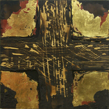 Schilderij getiteld "Kreuz Phoenix" door Hannes Hofstetter, Origineel Kunstwerk, Acryl