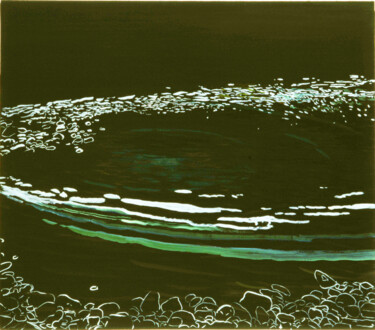 Malerei mit dem Titel "Wasser IV" von Hannes Hofstetter, Original-Kunstwerk, Öl