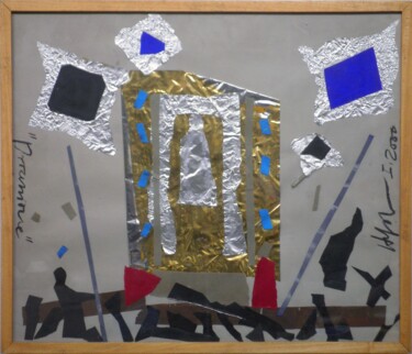 Картина под названием "Prozession I" - Hannes Hofstetter, Подлинное произведение искусства, Коллажи Установлен на картон