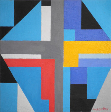 Peinture intitulée "Sinfonie in Blau" par Hannes Hofstetter, Œuvre d'art originale, Huile