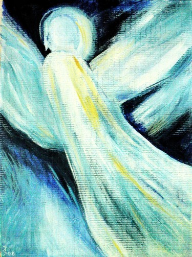 Malerei mit dem Titel "Engel" von Petra Sobotta, Original-Kunstwerk, Acryl