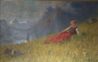 Painting titled "Hans Dahl (1849-193…" by Hans Dahl, Original Artwork, Oil