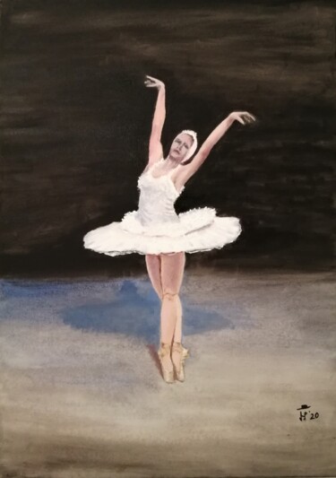 Painting titled "Ballet" by Hans Dutch Artist, Original Artwork, Oil