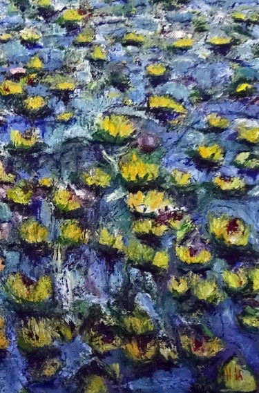 Pintura titulada "Waterlelies" por Hans Hofman, Obra de arte original, Oleo