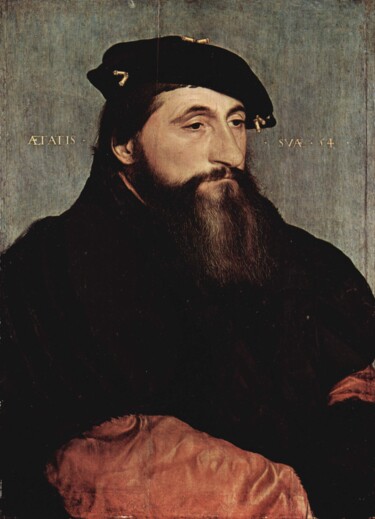 Картина под названием "Portrait d'Antoine…" - Hans Holbein Le Jeune, Подлинное произведение искусства, Масло