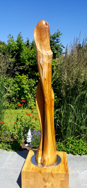 Skulptur mit dem Titel "Zeugungskraft" von Flos, Original-Kunstwerk, Holz