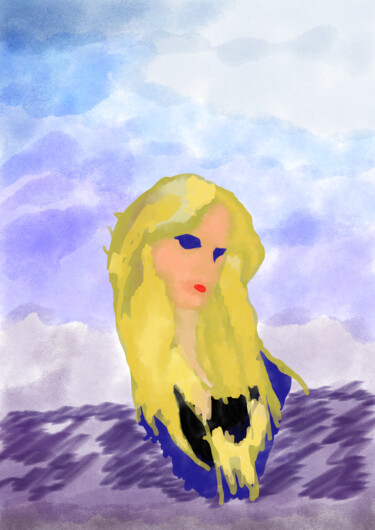 Digital Arts titled "Blonde" by Hans Korevaar, Original Artwork, Digital Painting