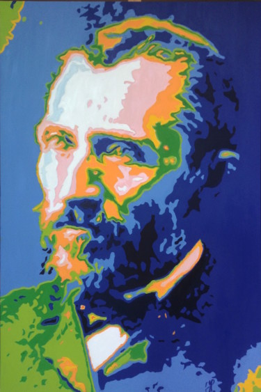绘画 标题为“Vincent Van Gogh” 由Hans Veltman, 原创艺术品, 油 安装在木质担架架上